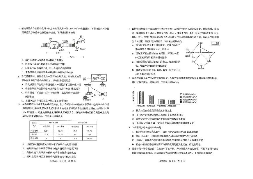 山东省青岛市2026届高三上学期9月期初调研检测生物试题+答案第2页