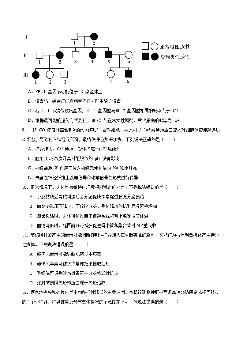 山东省潍坊市2026届高三上学期开学调研监测考试生物试卷（Word版附答案）第3页
