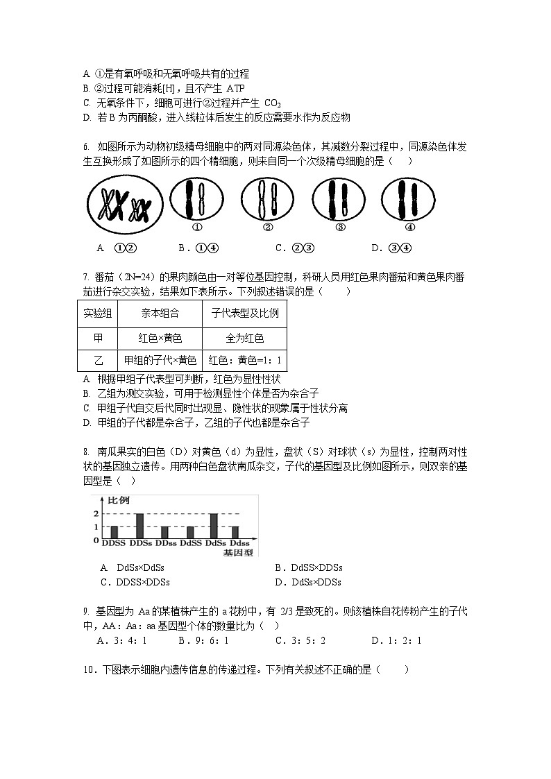 安徽省六安市独山中学2025-2026学年高二上学期9月月考生物试卷第2页