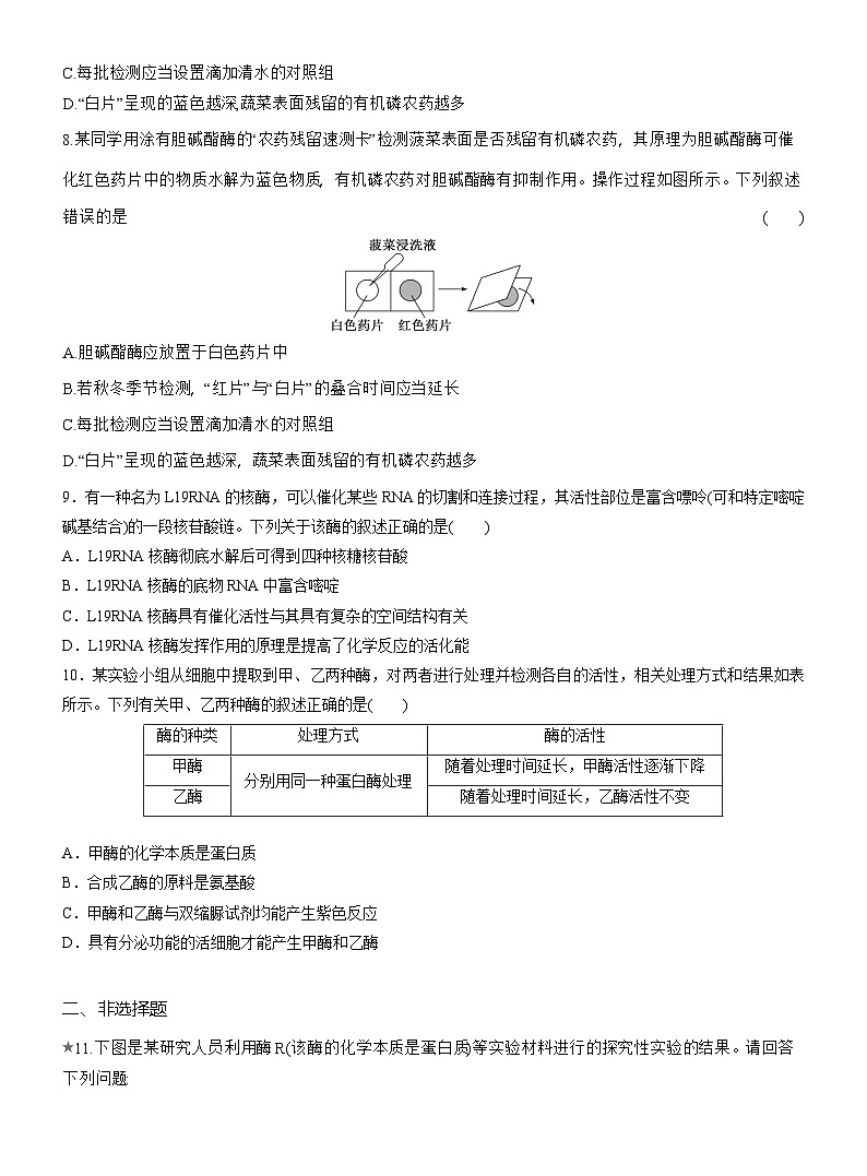 2025-2026学年高一生物（人教版）必修一课时跟踪检测（14）酶的作用和本质（Word版含解析）第3页