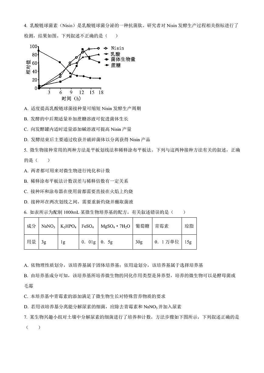 山东省枣庄市滕州市实验高级中学2024-2025学年高二下学期3月月考生物试题第2页
