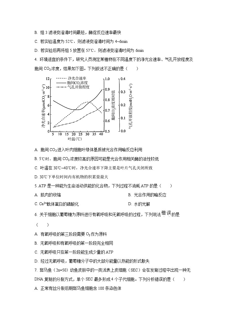 北京市延庆区2024-2025学年高三上学期9月月考生物试卷（学生版）第2页
