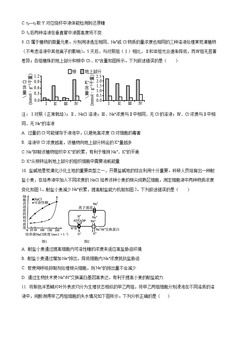 安徽省合肥市第七中学2025-2026学年高三上学期第一次质量检测生物试题  Word版无答案第3页