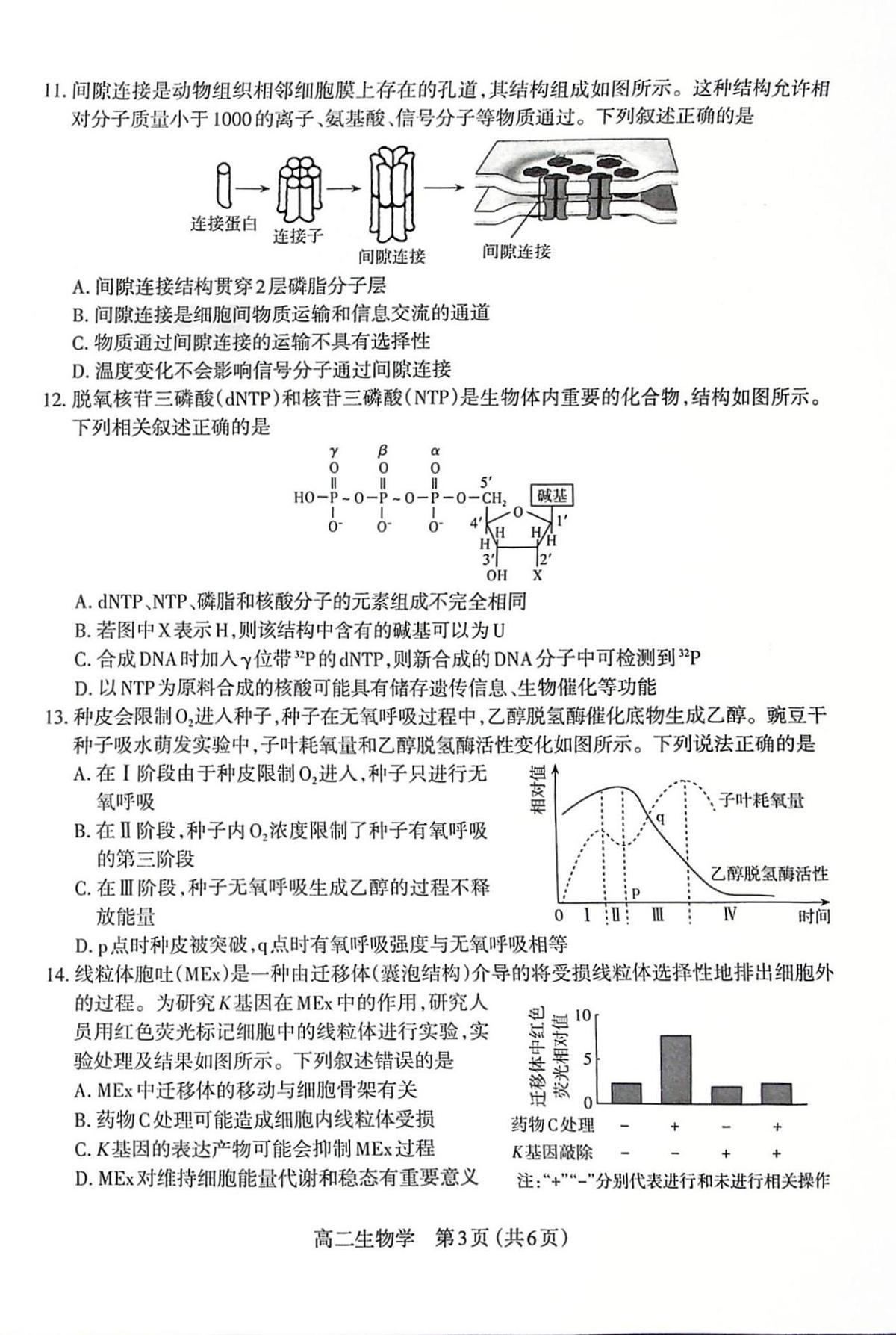 山西省太原市2024-2025学年高二下学期期末生物试卷+答案第3页