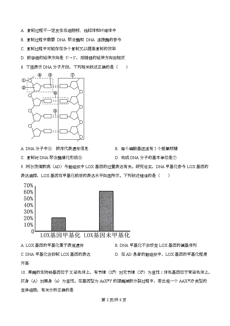 湖北省十堰市八校教联体学校2025-2026学年高二上学期9月月考生物试题无答案第3页