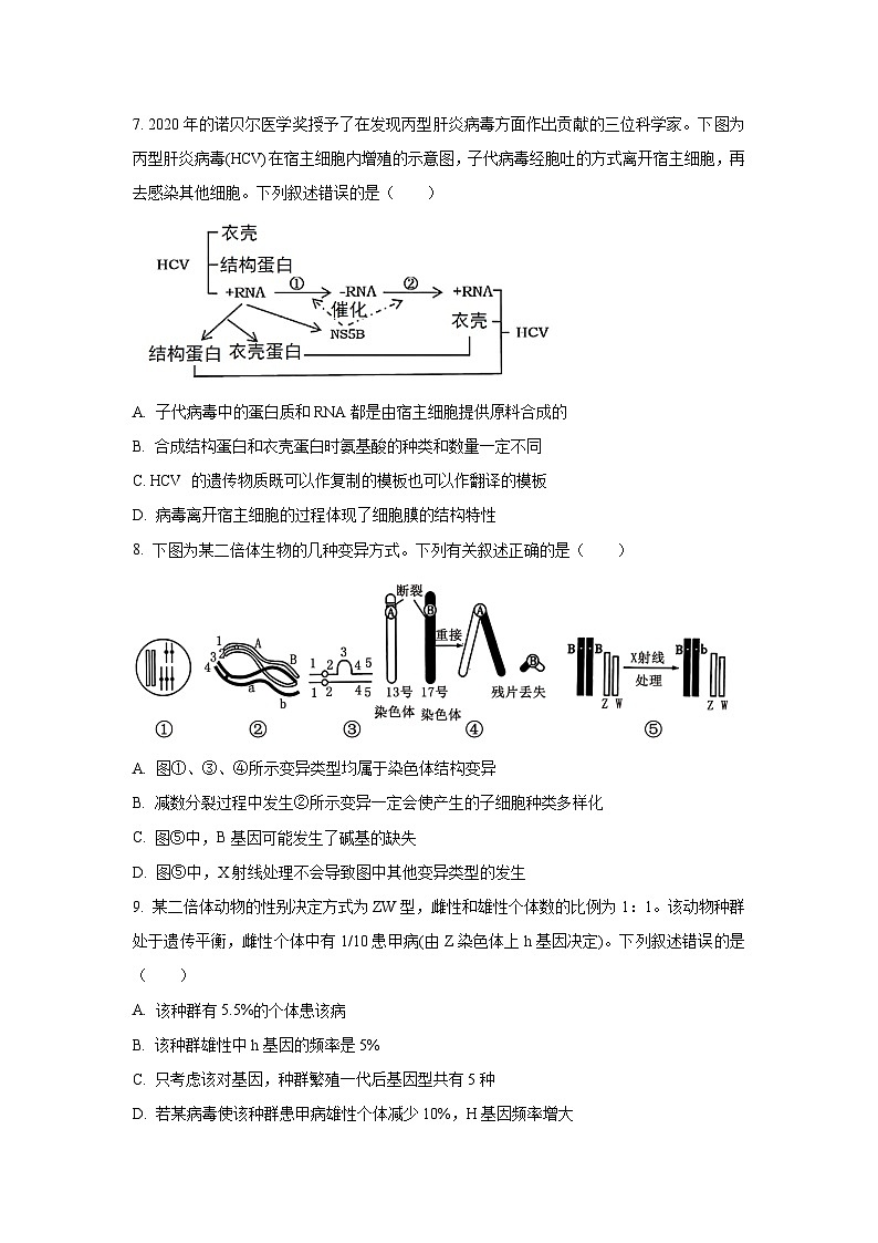 湖南省长沙市第一中学2024-2025学年高一上学期开学生物试卷（学生版）第3页