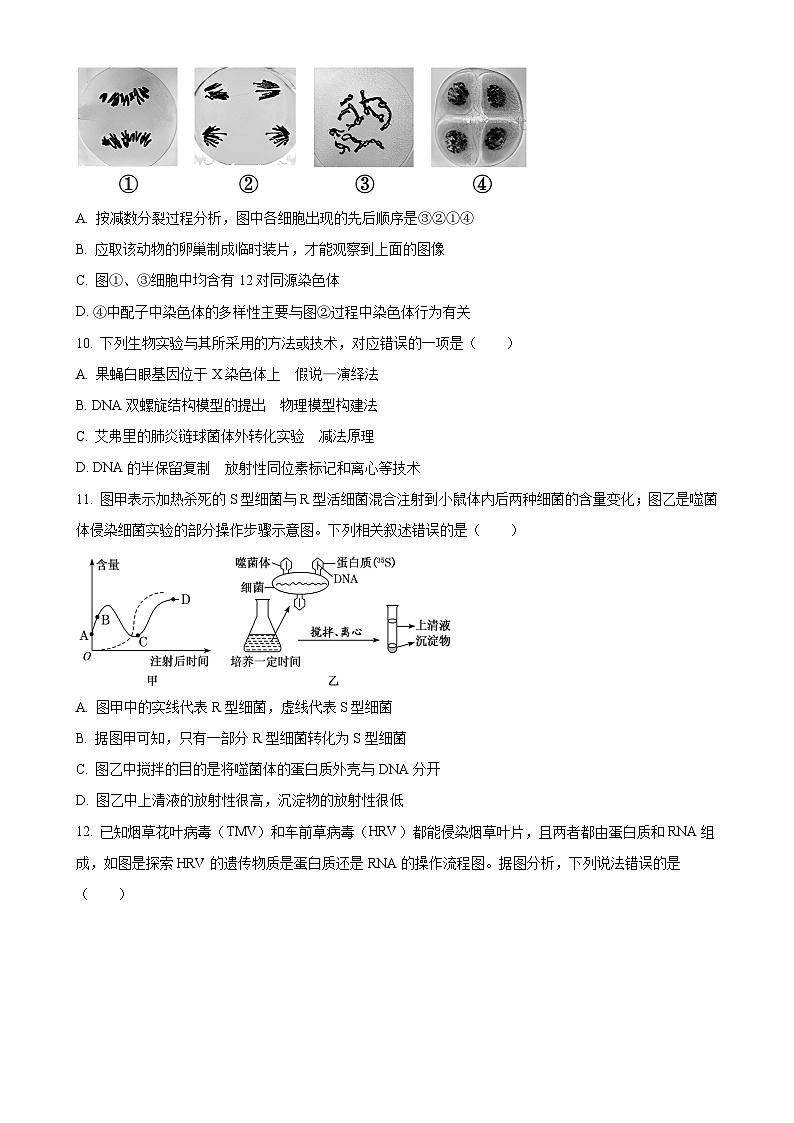天津市四校联考2023-2024学年高一下学期期末考试生物试卷（原卷版）-A4第3页