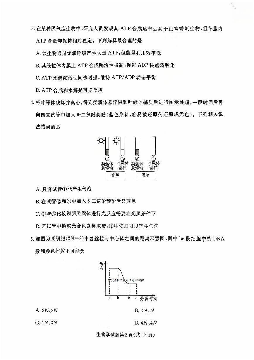 辽宁名校联盟2026届高三上学期10月联考生物试题及答案第2页