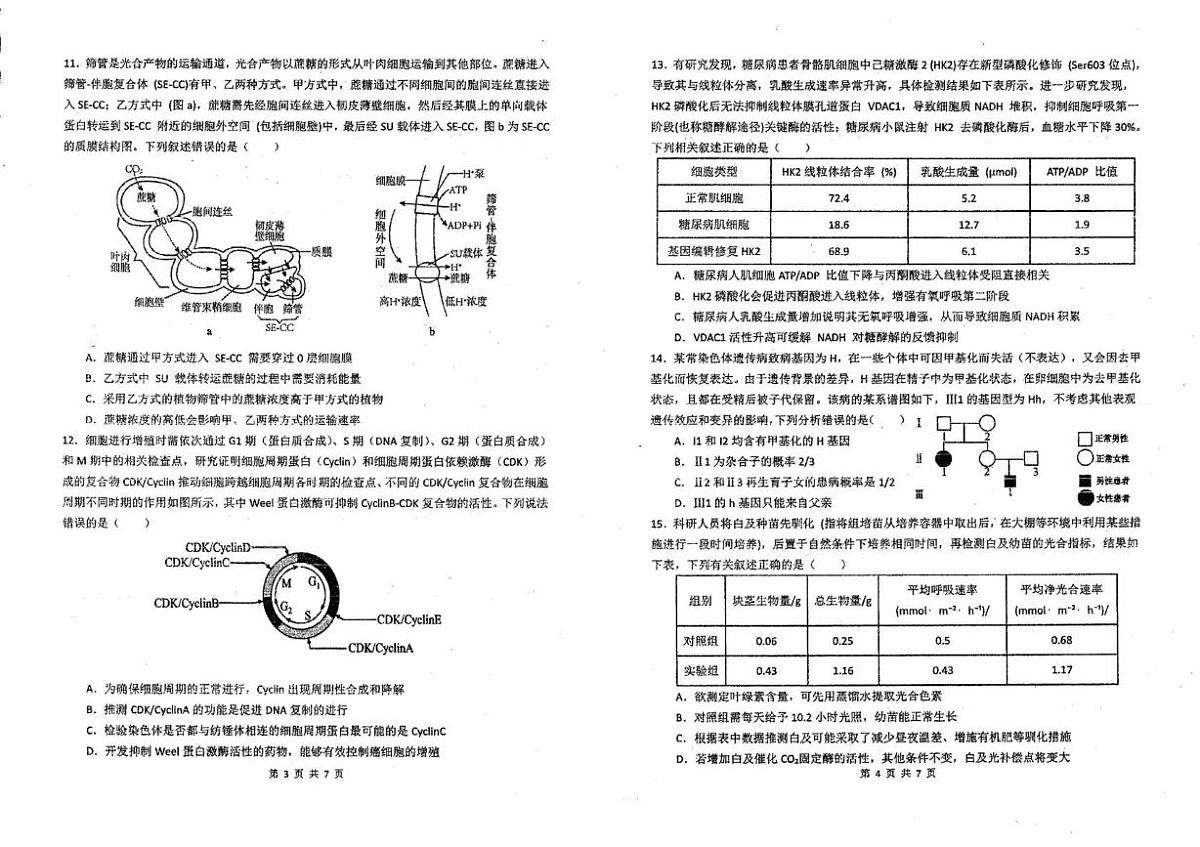 福建省宁德市柘荣县第一中学2025-2026学年高三上学期10月月考生物试题第2页