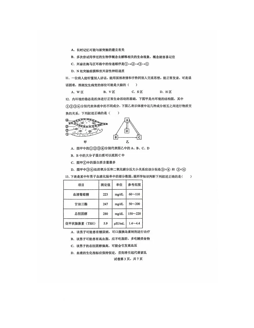 广东省揭阳市惠来一中2025-2026学年高二上学期10月月考生物试题第3页