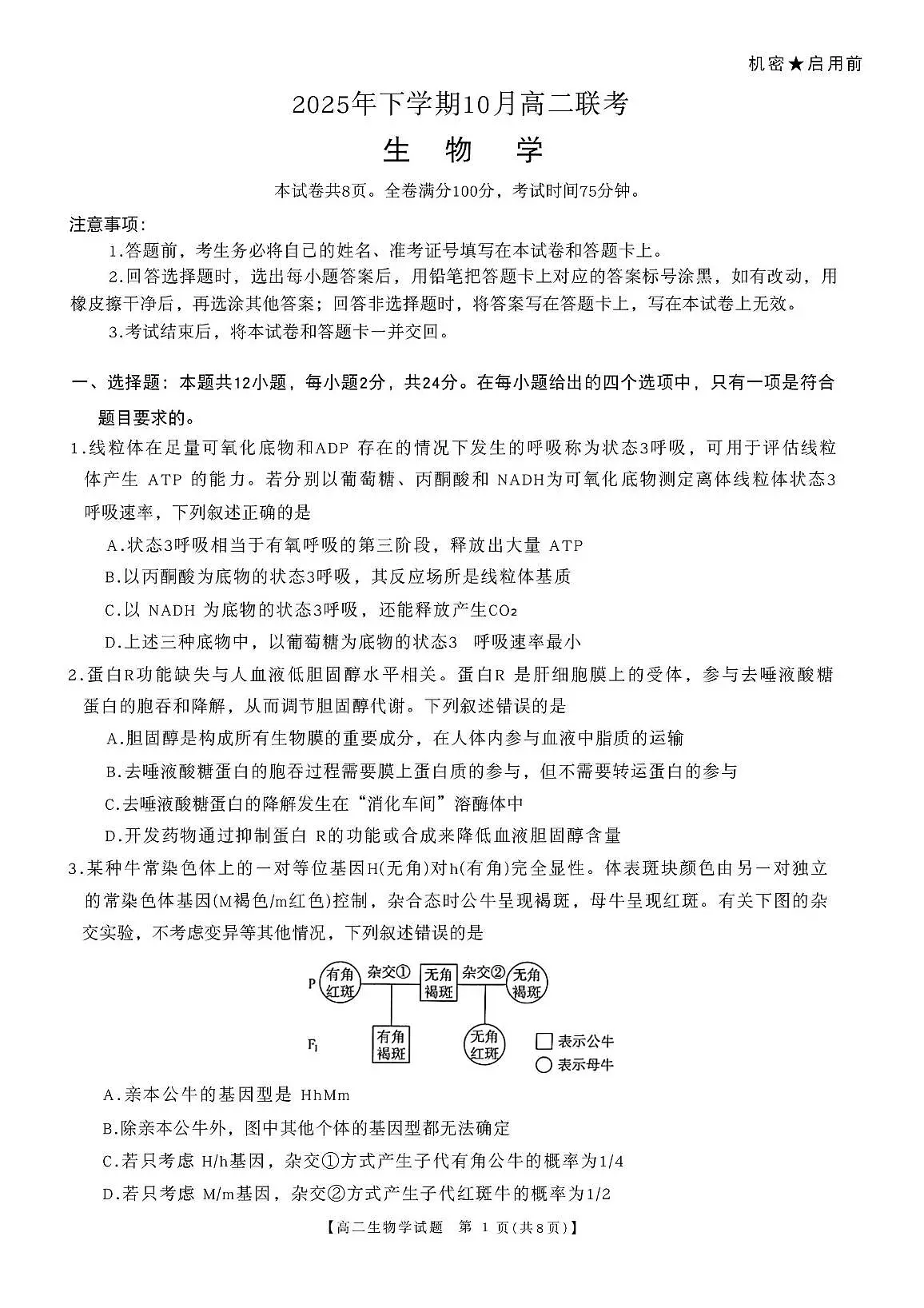 PDF_2025年下学期10月高二联考第1页