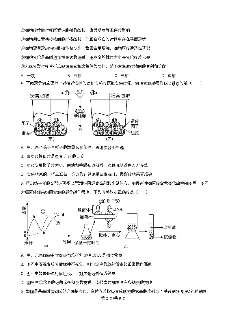 湖南省娄底市第一中学2025-2026学年高二上学期9月月考生物试题（原卷版）第2页