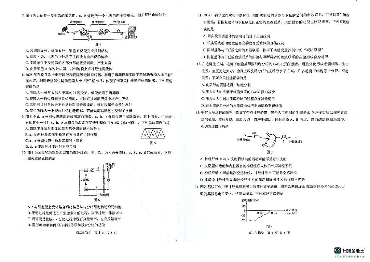 生物-广西贵百河2025-2026学年高二上学期10月考试题和答案第2页