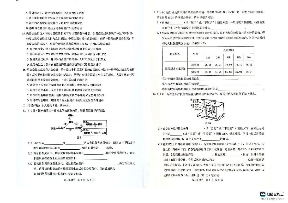 生物-广西贵百河2025-2026学年高二上学期10月考试题和答案第3页