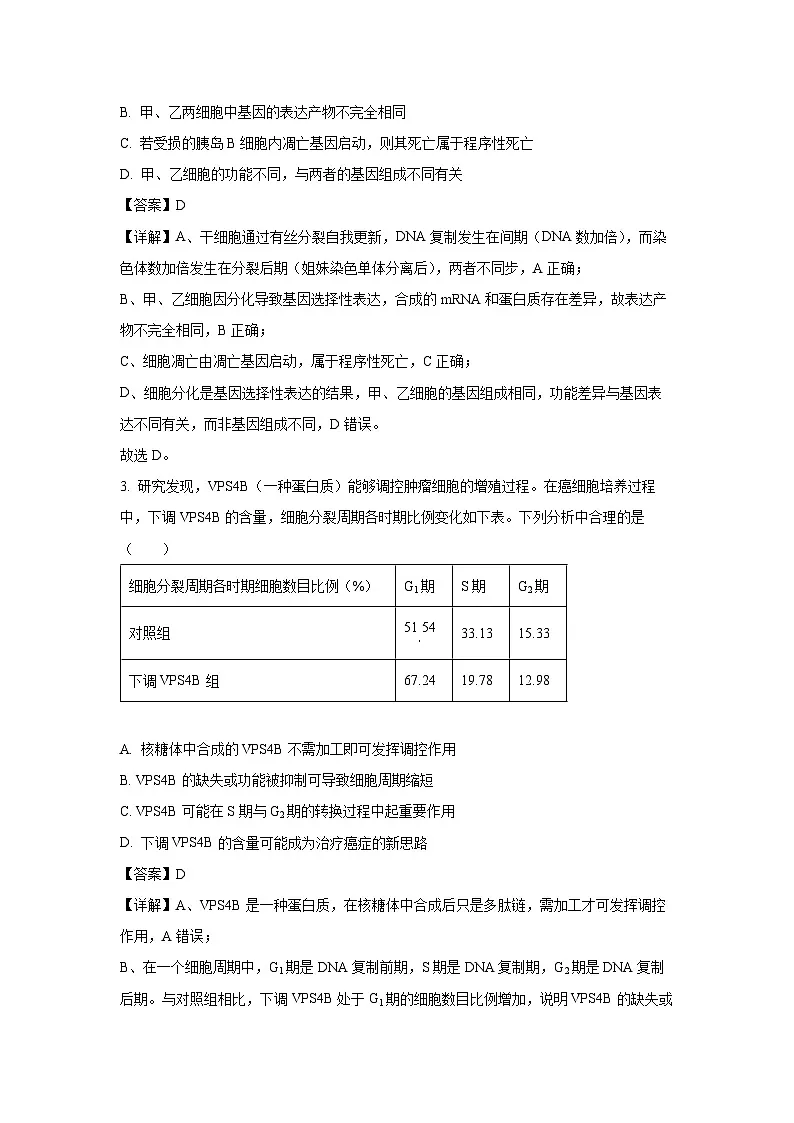 【生物】四川省泸州市三校联盟2024-2025学年高一下学期期末联合考试学试题（解析版）第2页