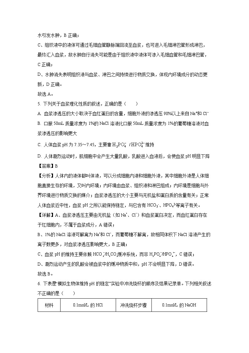 【生物】河北省保定市2025-2026学年高二上学期9月联考（解析版）第3页