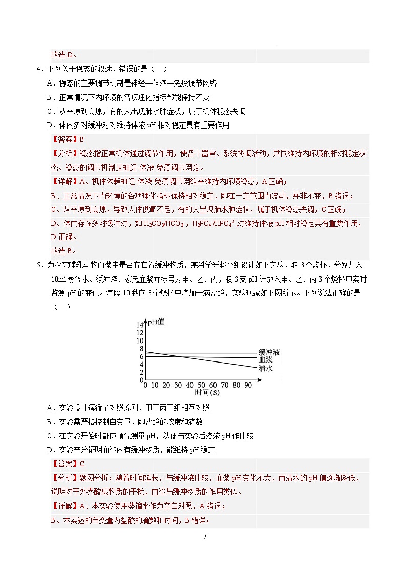 高二生物上学期第一次月考（广东专用）（全解全析）第3页