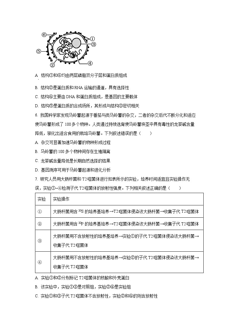 【生物】湖南省部分学校2025-2026学年高三上学期9月联考（学生版）第2页