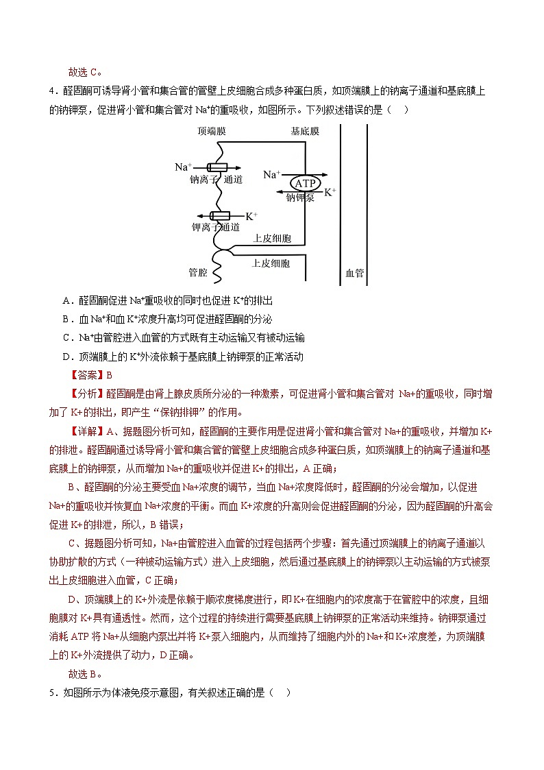 2025-2026学年高二生物期中模拟卷01（解析版）（新高考通用版）第3页