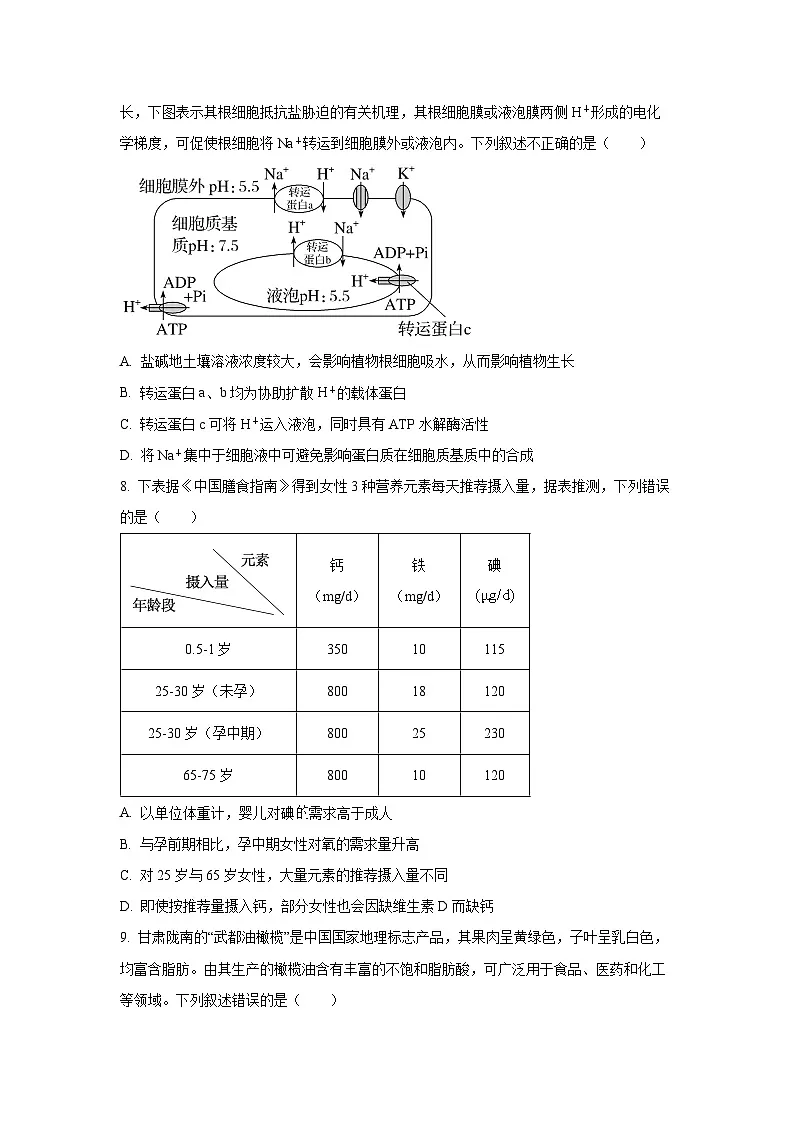 湖南省娄底市部分学校2025-2026学年高三上9月月考生物试卷（学生版）第3页