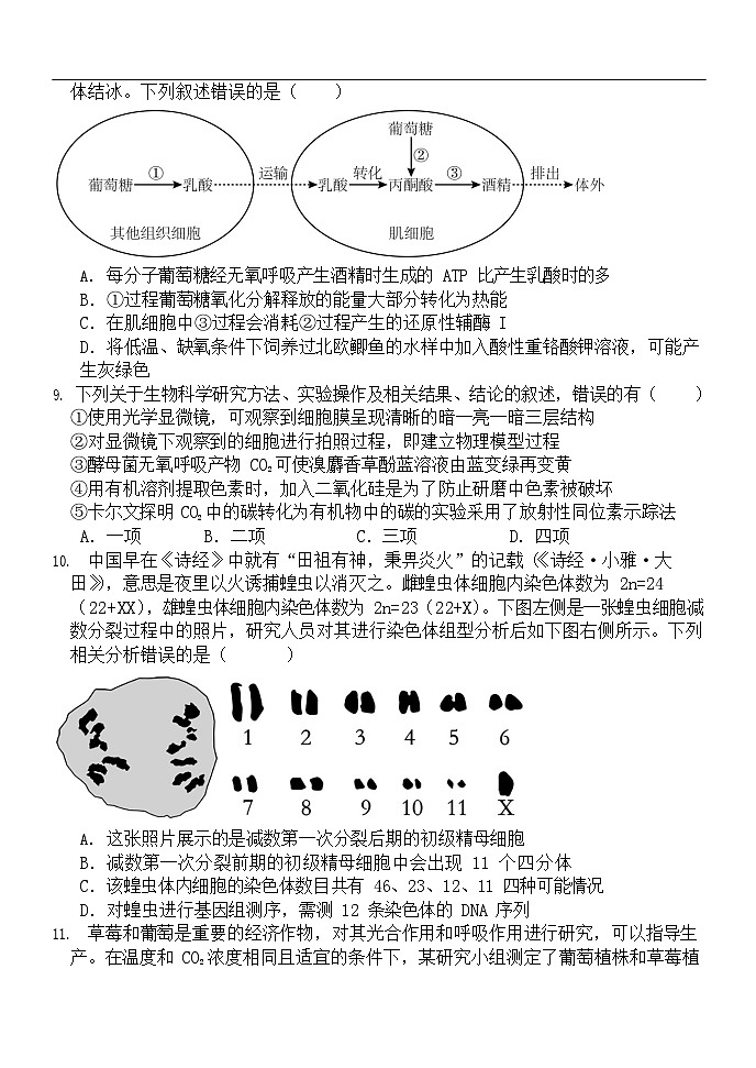 河北省保定市唐县第一中学2025-2026学年高一上学期10月月考生物试卷第3页