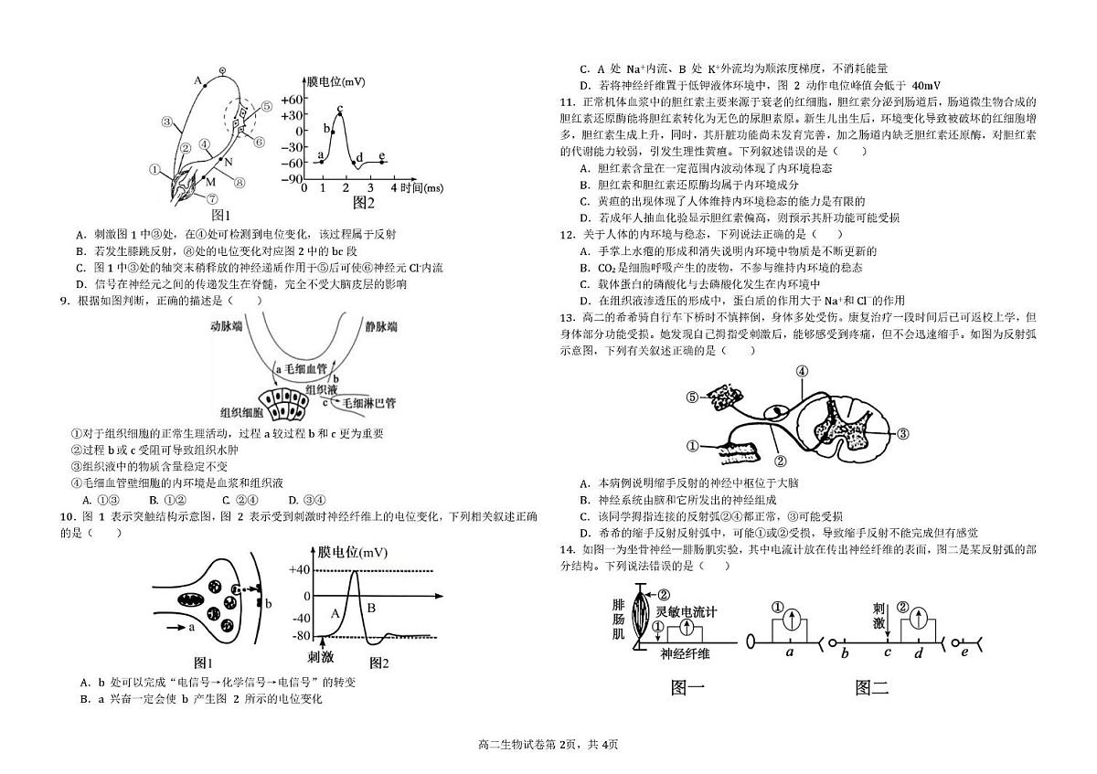 江西省南昌中学2025-2026学年高二上学期10月月考生物试题第2页