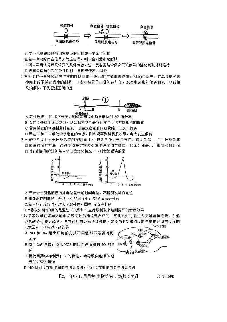 山西省太原市第五中学校2025-2026学年高二上学期10月月考生物试题第2页