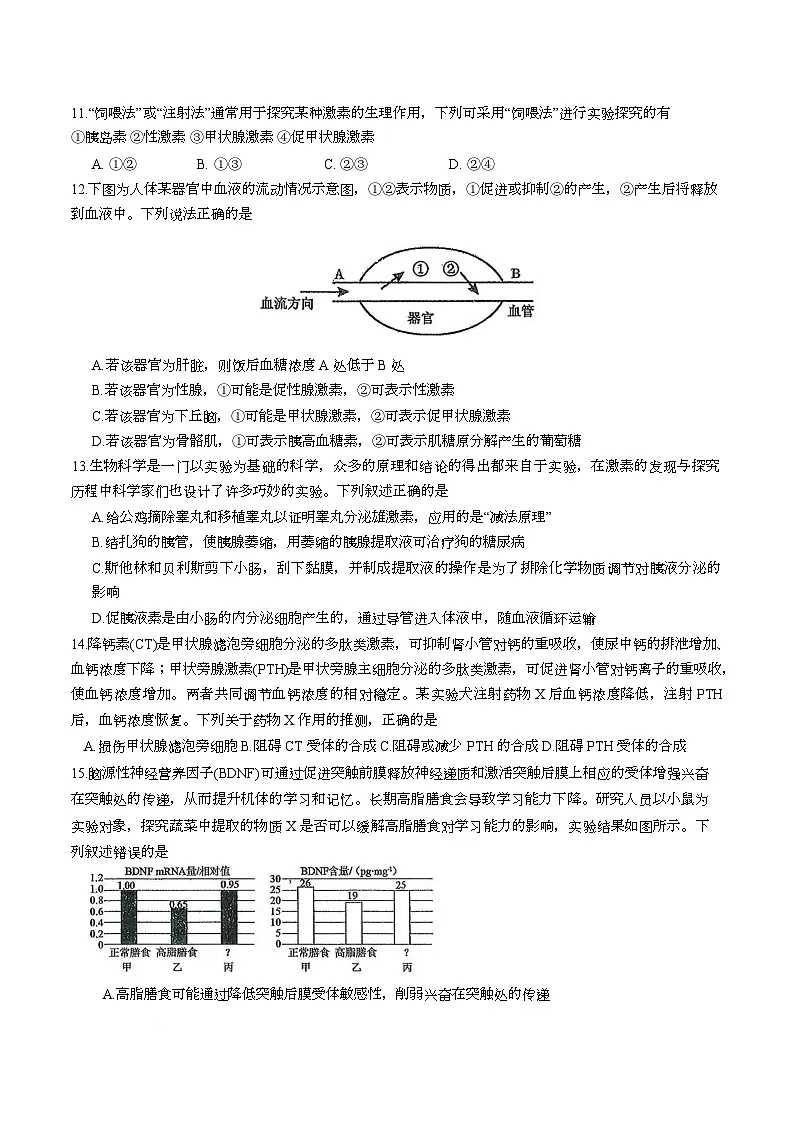 广东省惠州市实验中学2025-2026学年高二上学期10月月考生物试题第3页