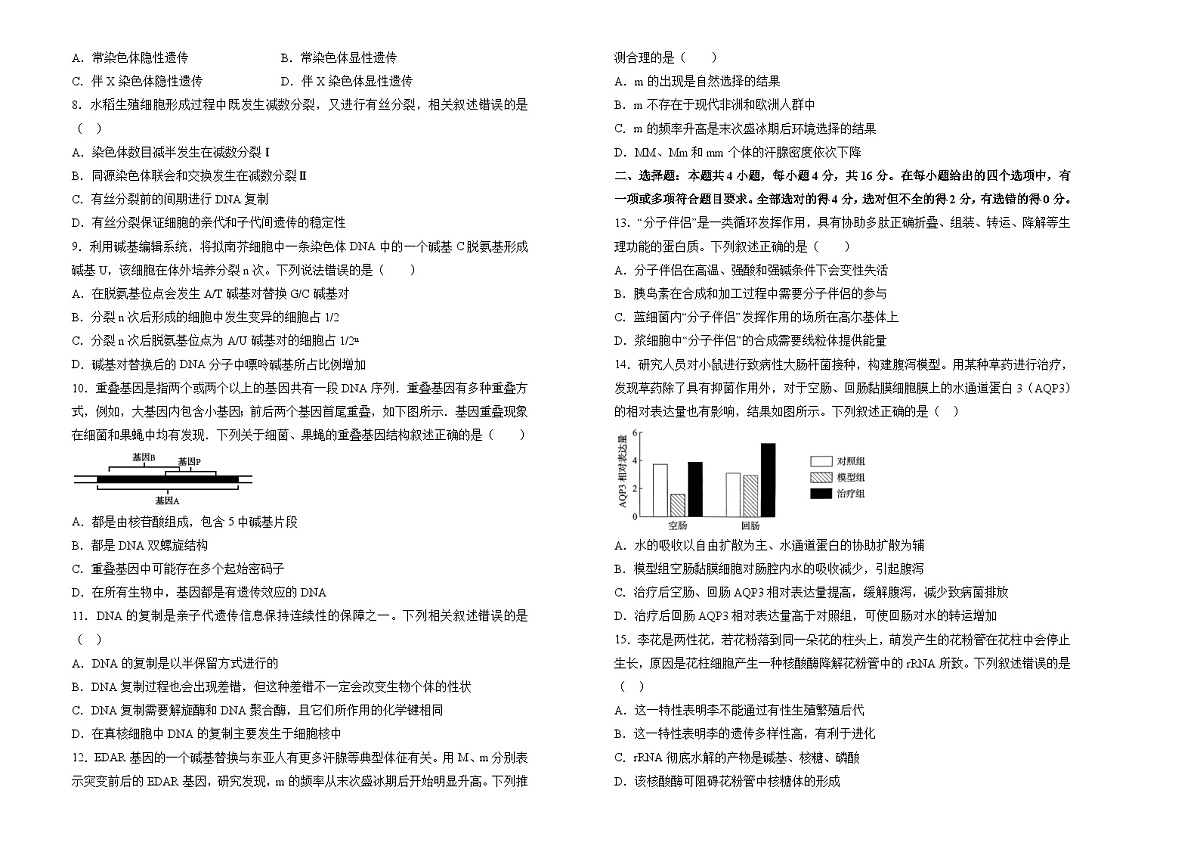 湖南省衡阳市衡阳县第四中学2024-2025学年高二上学期9月月考生物试题第2页