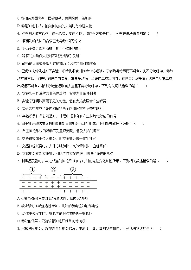 河北省保定市部分示范高中2025-2026学年高二上学期10月月考生物试题（原卷版）第2页