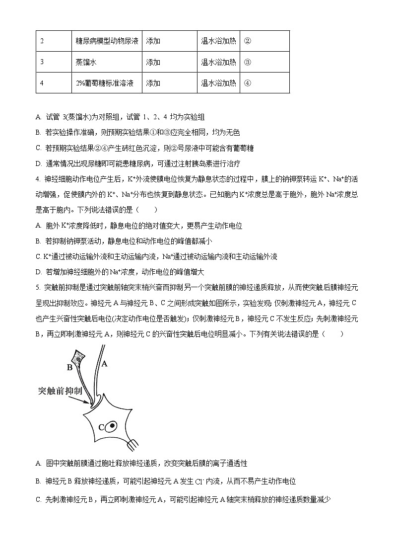 山西省文品T8联盟2025-2026学年高二上学期10月学业质量评价联考生物试题（原卷版）第2页