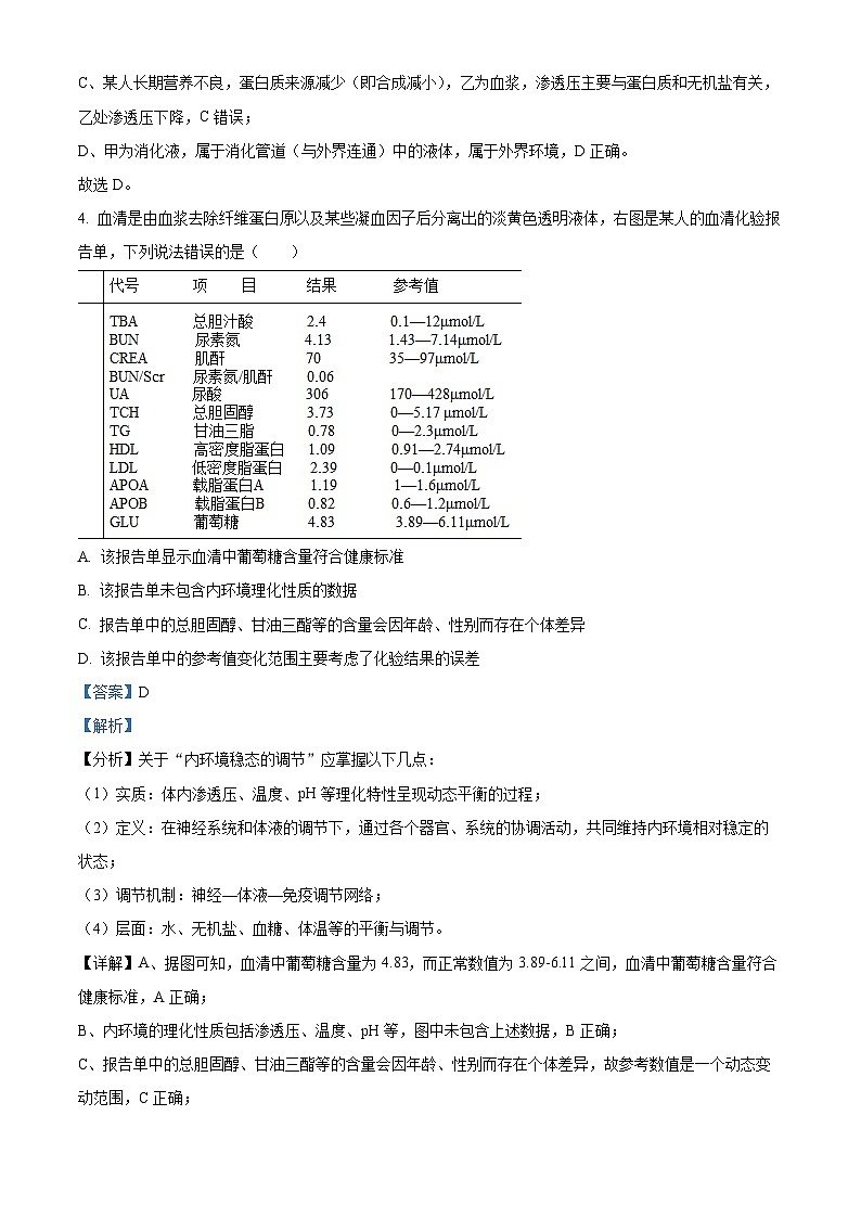 河南省南阳市第一中学校2025-2026学年高二上学期9月月考生物试题（解析版）第3页