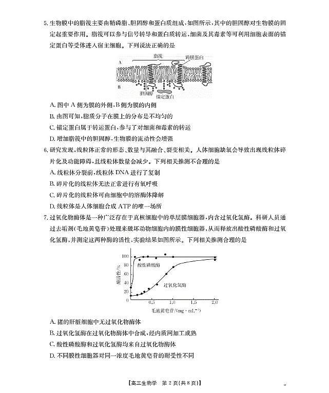 生物-福建省金太阳2026届高三上学期10月联考（26-64C）试题及答案第2页