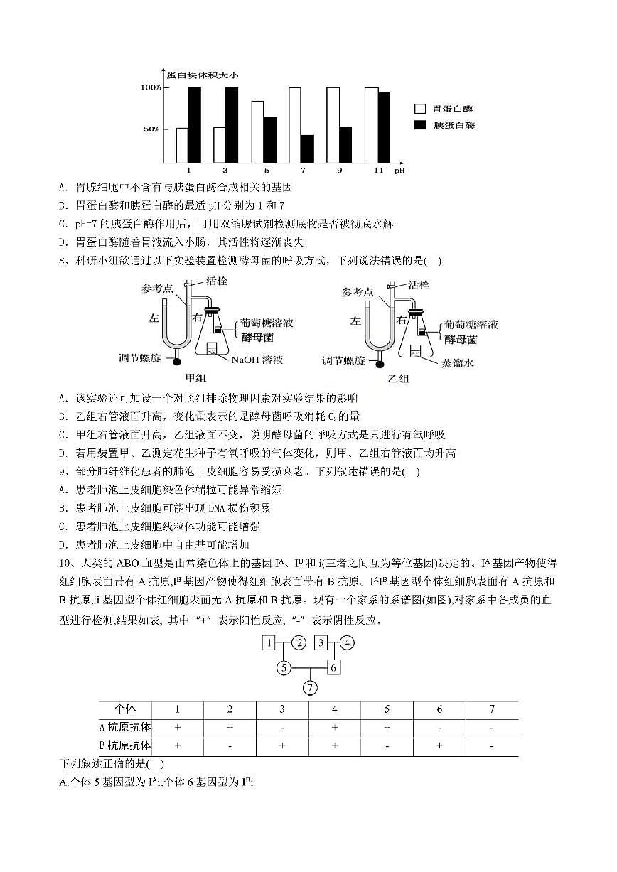 生物-辽宁省大连市滨城高中联盟2026届高三上学期期中试题及答案第3页