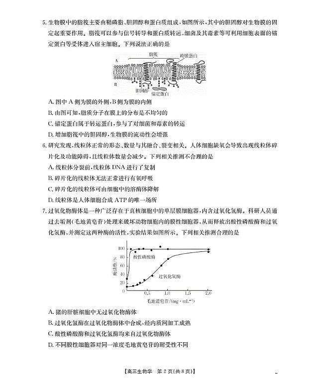 福建省部分学校2025-2026学年高三上学期10月联考（26-64C）生物试题第2页