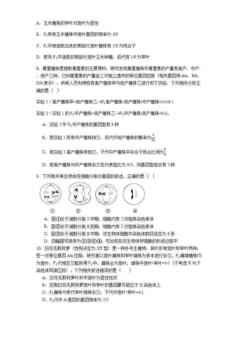 遵义市第四中学2025-2026学年高三上学期10月月考生物试题第3页