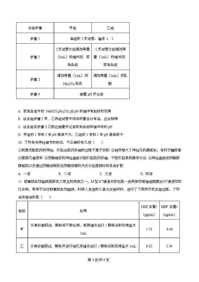湖南省名校联合体联考2025-2026学年高二上学期10月月考生物试题（原卷版）第3页