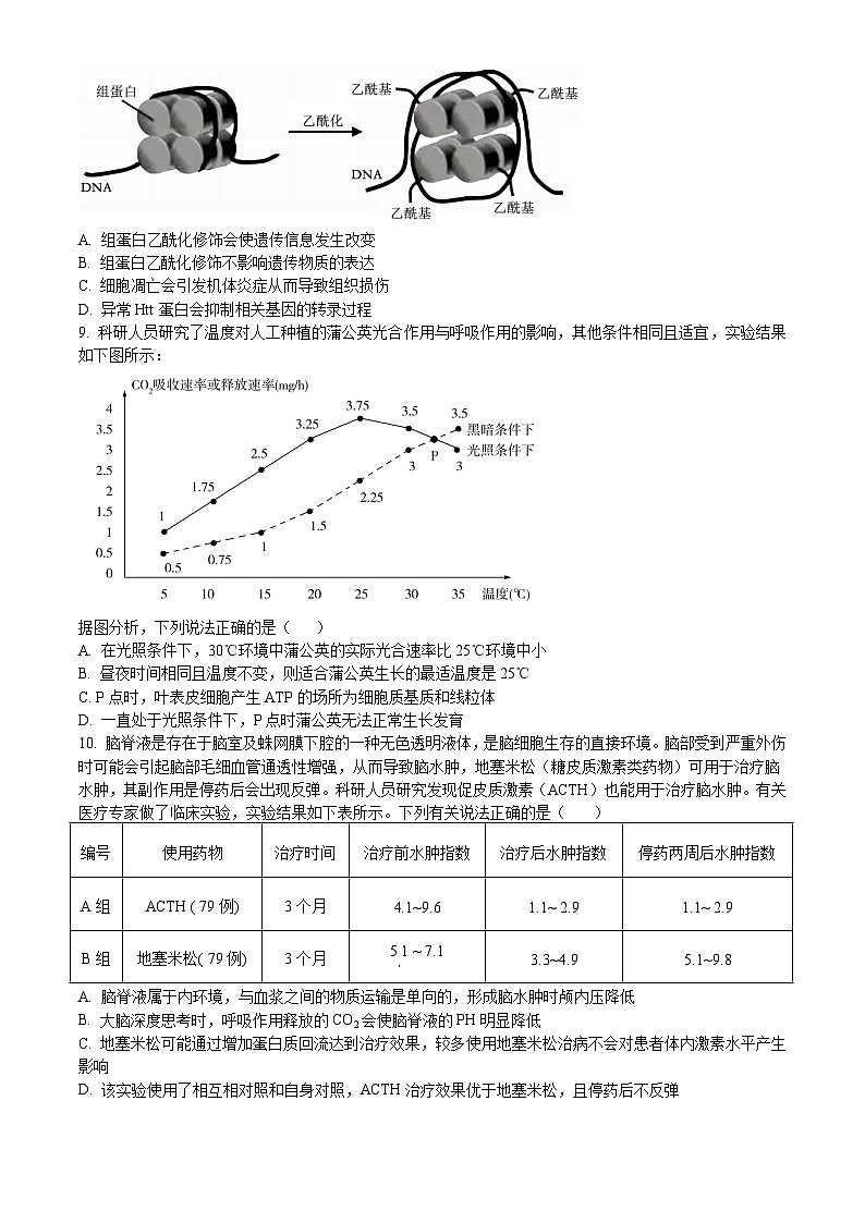 颐华学校2025届高三第一学期入学考试试题（原卷）(1)第3页
