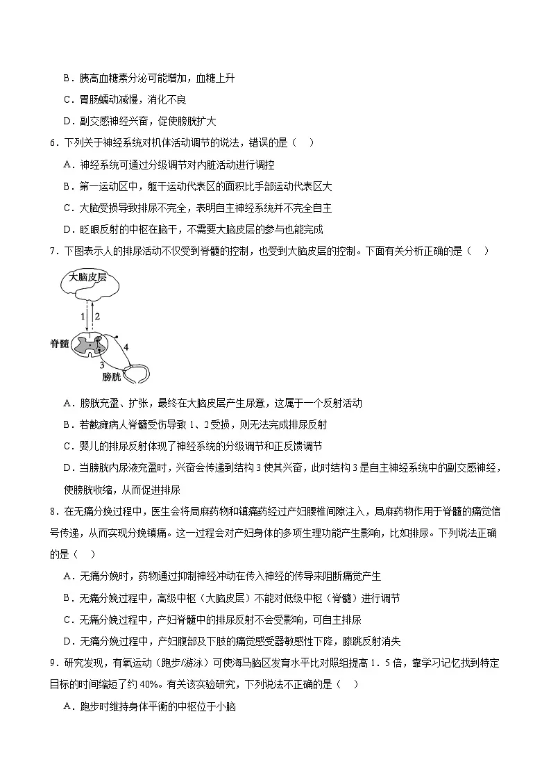 山东省部分学校2025-2026学年高二上学期10月联考生物试卷（Word版附答案）第2页