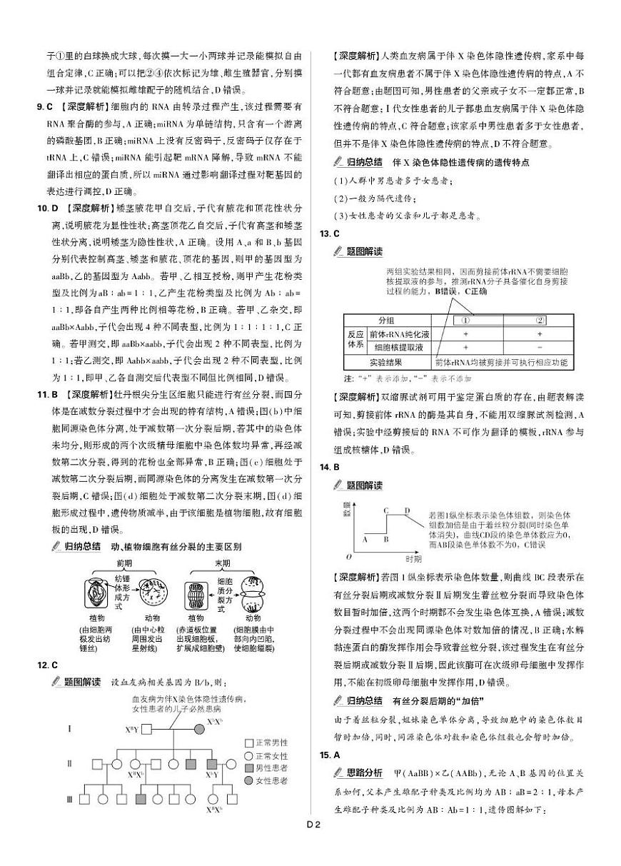 东北精准教学联盟高三10月---生物学 强化卷 解析第2页