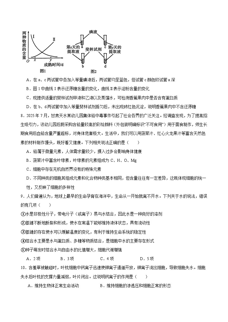 河南省南阳市六校2025-2026学年高一上学期第一次联考（10月）生物试卷（Word版附答案）第3页
