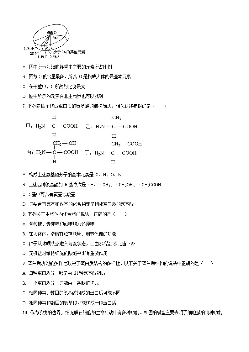 四川省南充市嘉陵第一中学2025-2026学年高一上学期10月考试生物试卷第2页