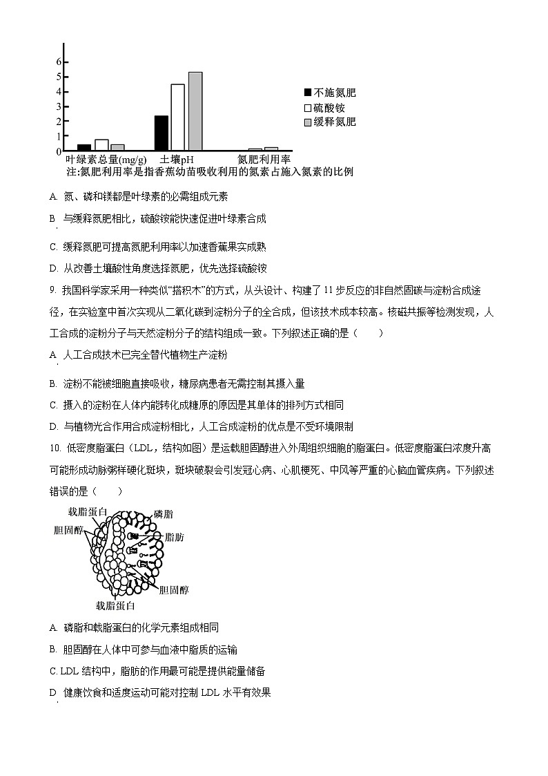 精品解析：河南省TOP二十校205—2026学年高一上学期10月联考生物试题（原卷版）第3页