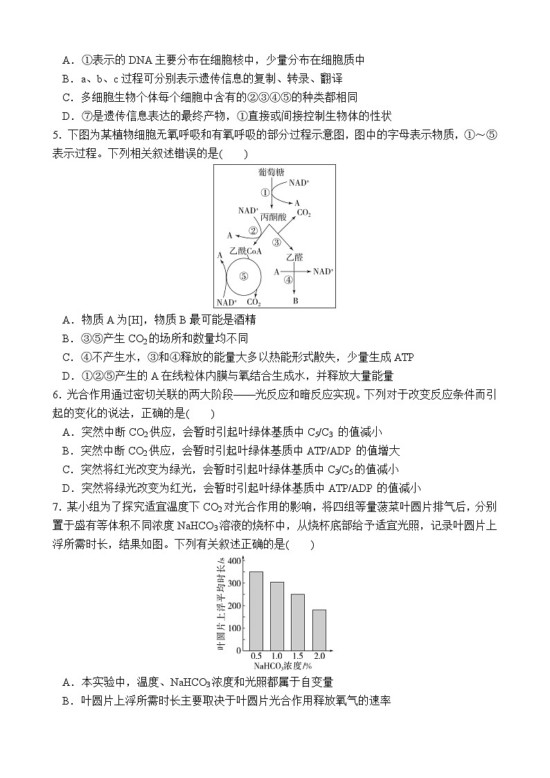 生物-湖北省荆州中学2025-2026学年高三上学期10月月考试题及答案第2页