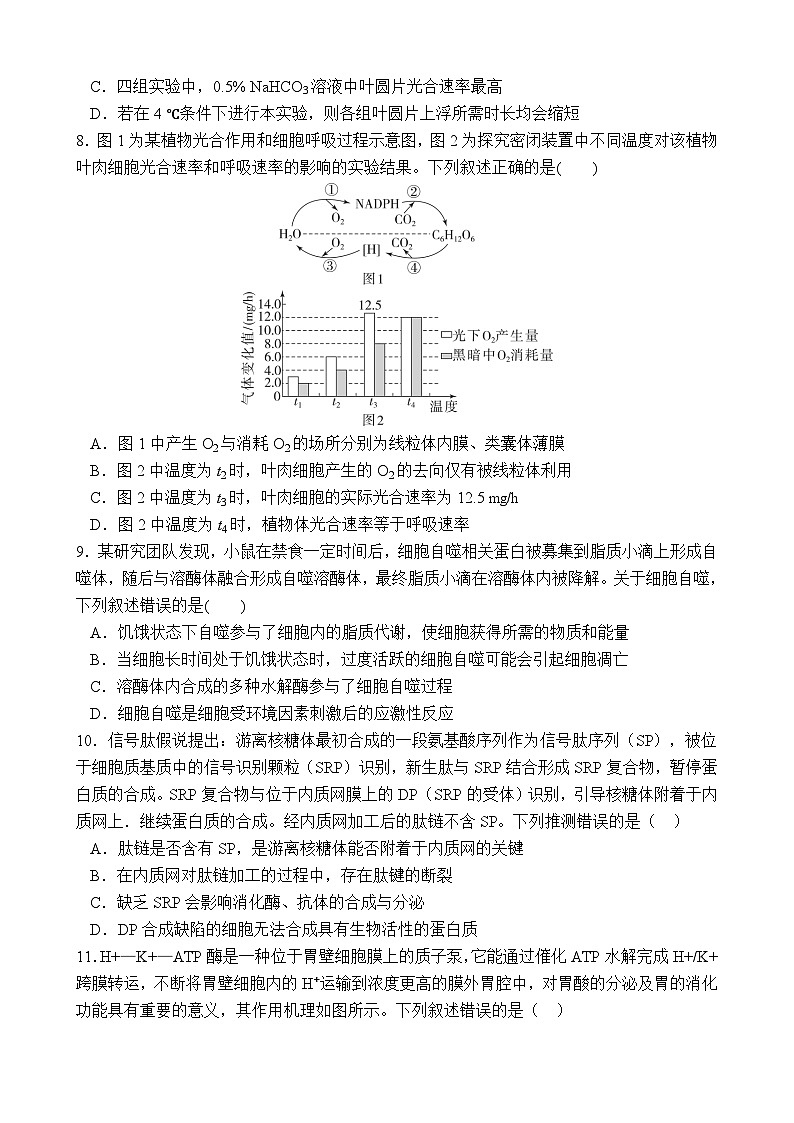 生物-湖北省荆州中学2025-2026学年高三上学期10月月考试题及答案第3页