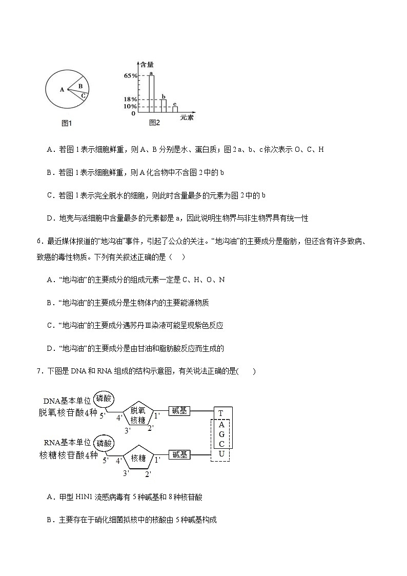 甘肃省兰州第一中学2025-2026学年高一上学期10月月考生物试卷 (含解析)第2页