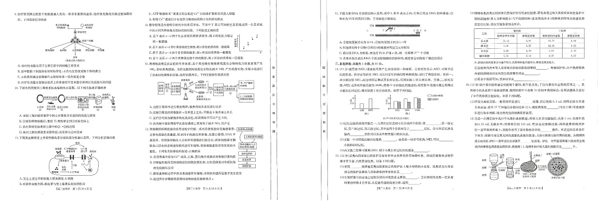 福州市八县（市，区）协作校2024-2025学年第二学期期末联考高二年级生物试卷+答案第1页