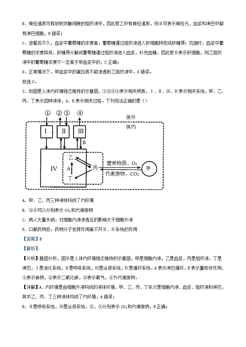 四川省绵阳市2023_2024学年高二生物上学期期中试题含解析第2页