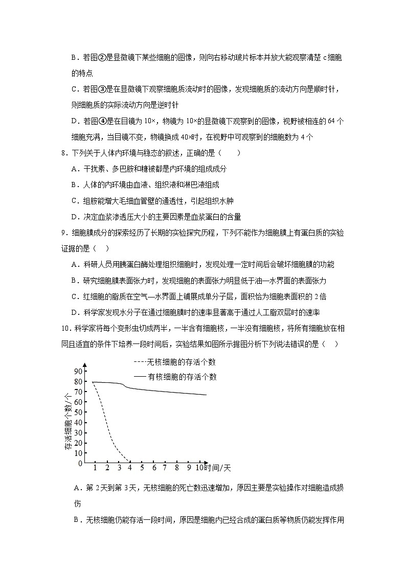 湖南省岳阳市汨罗市第一中学2024-2025学年高一上学期1月期末生物试题第3页