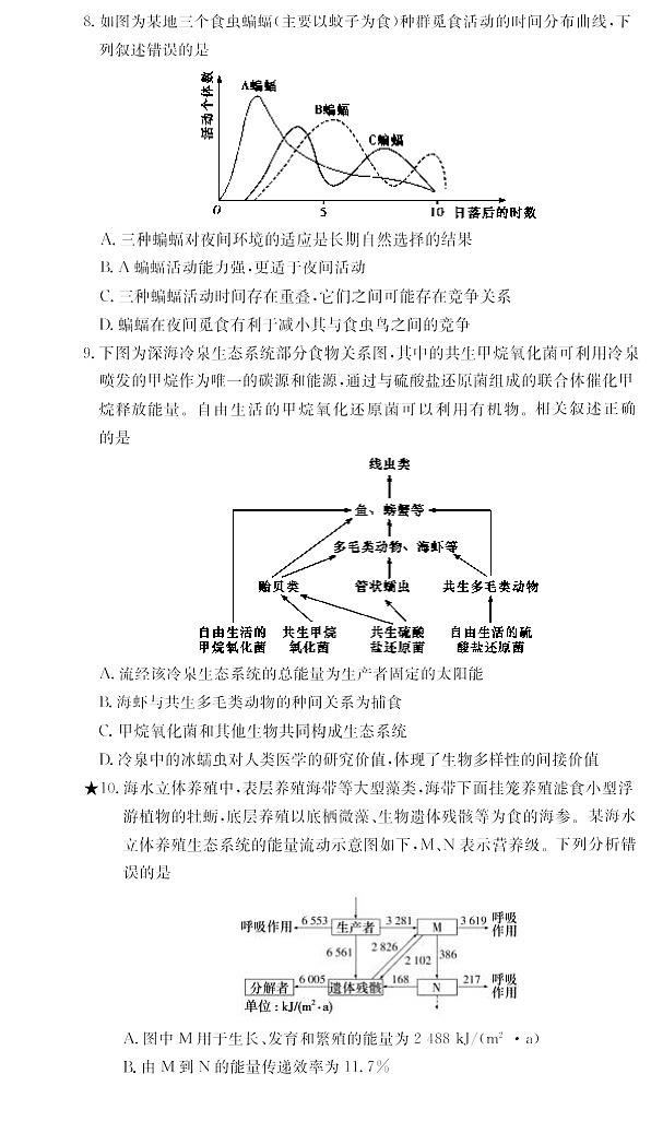 生物｜湖南省长沙市长郡中学2024届第一学期高二阶段性检测生物试卷及答案试卷第3页